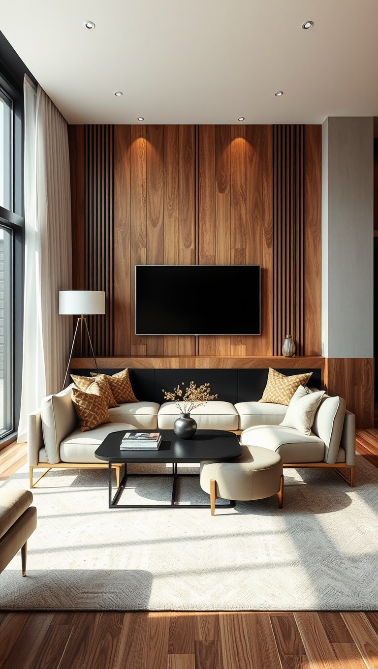 20 Fresh and Fun Ideas for Your Contemporary Living Room - 5. Layer Textures for Depth