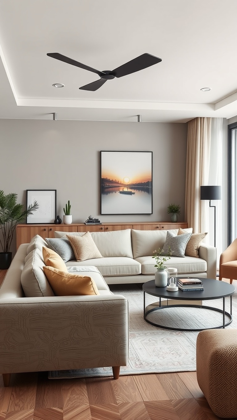 20 Fresh and Fun Ideas for Your Contemporary Living Room - 3. Go for a Neutral Color Palette