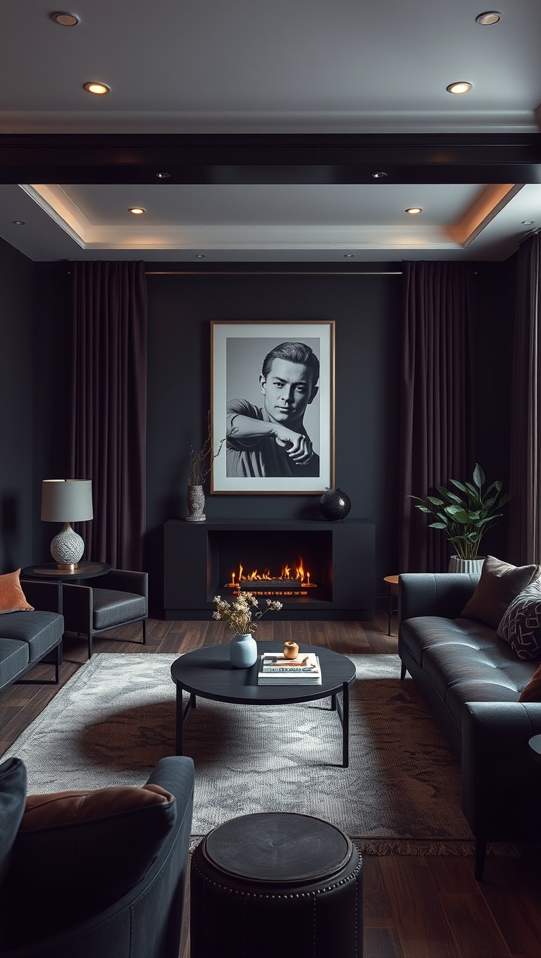 20 Enchanting Ideas for Dark Academia Living Rooms - Incorporate Rich, Dark Colors