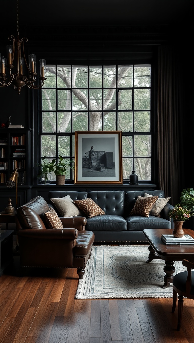 20 Enchanting Ideas for Dark Academia Living Rooms - Use Antique Furniture Pieces