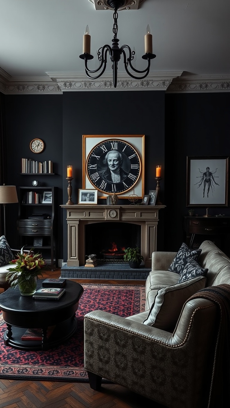 20 Enchanting Ideas for Dark Academia Living Rooms - Add a Touch of Gothic Decor