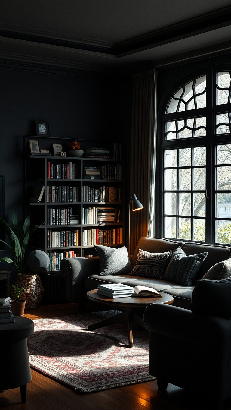 20 Enchanting Ideas for Dark Academia Living Rooms - Create a Reading Nook
