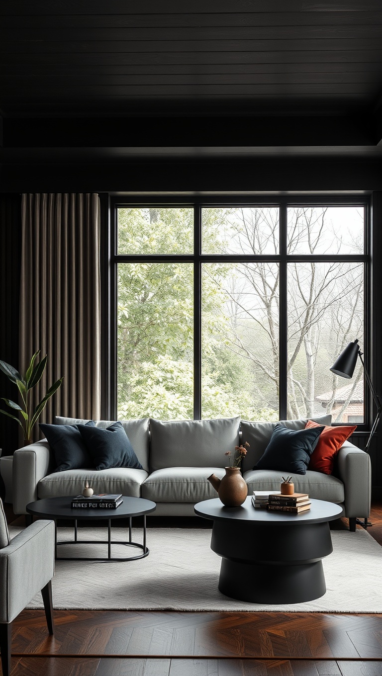 20 Enchanting Ideas for Dark Academia Living Rooms - Use Dark Wood Accents