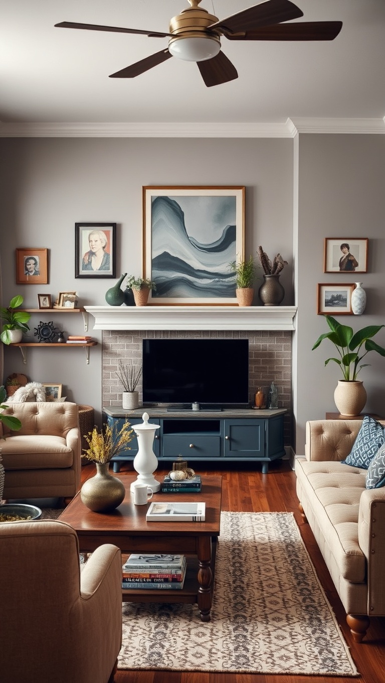20 Fabulous Ideas to Create Your Eclectic Living Room - 11. Upcycled Decor: Transform Old Items into New Treasures