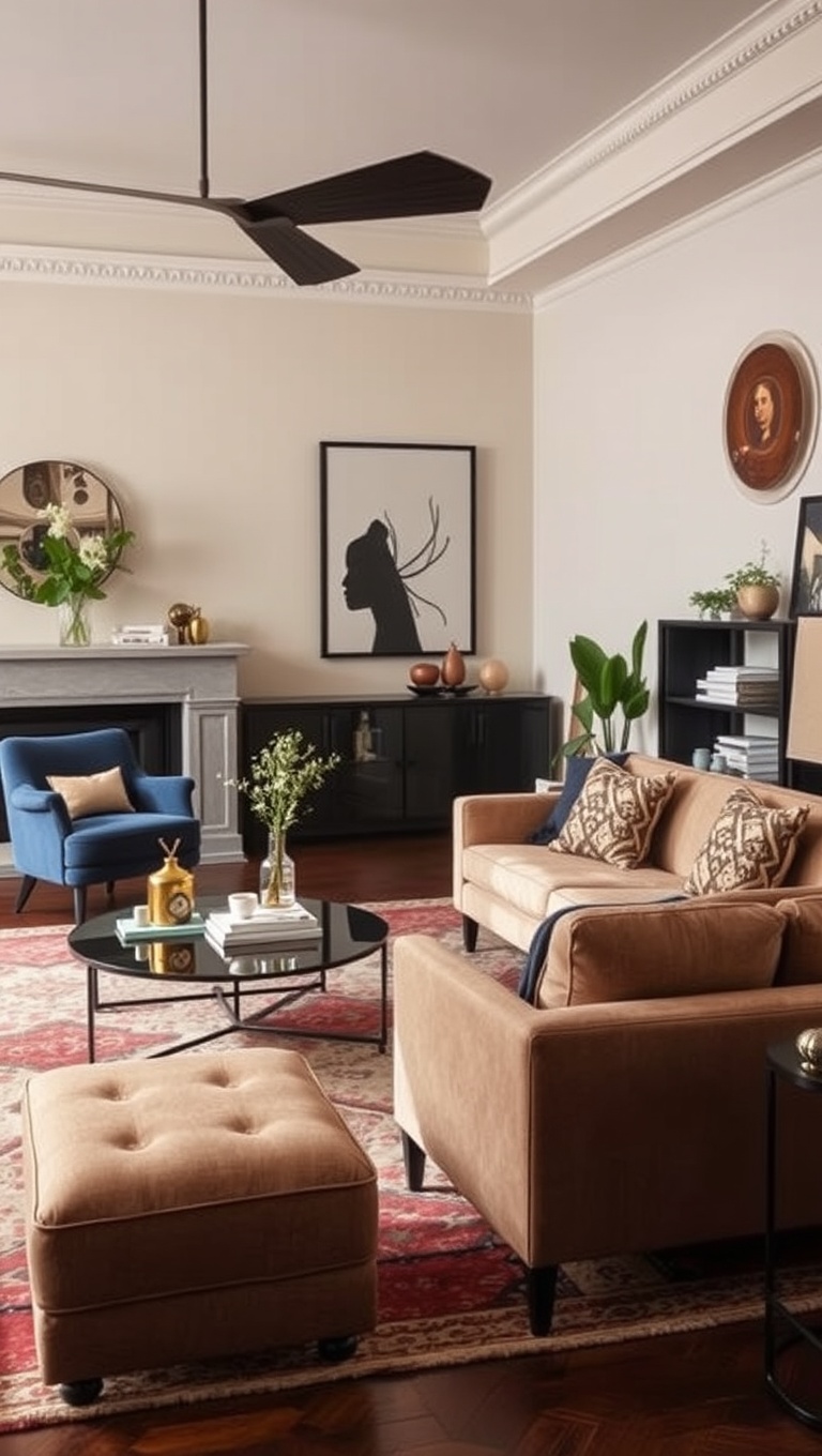 20 Fabulous Ideas to Create Your Eclectic Living Room - 5. Statement Furniture: Choose One Piece to Steal the Show