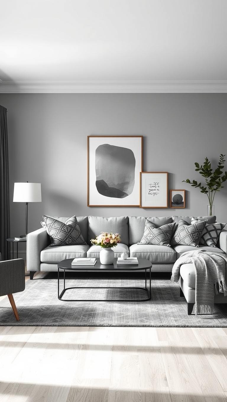 20 Gorgeous Grey Living Room Ideas to Inspire Your Next Makeover - 20. The Finishing Touch: Grey Accessories and Decor