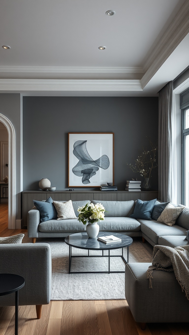 20 Gorgeous Grey Living Room Ideas to Inspire Your Next Makeover - 5. Textured Touches: Incorporating Fabrics
