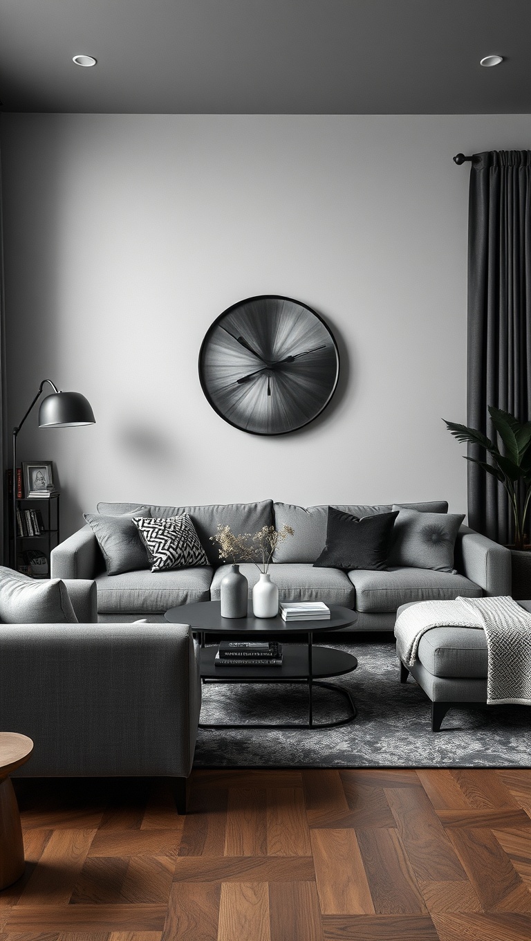 20 Gorgeous Grey Living Room Ideas to Inspire Your Next Makeover - 1. Embrace the Elegance of Charcoal Grey