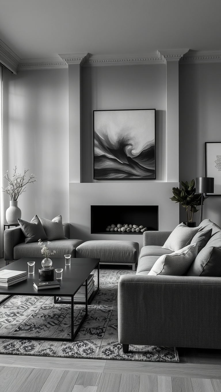 20 Gorgeous Grey Living Room Ideas to Inspire Your Next Makeover - 4. Monochromatic Magic: Different Shades of Grey