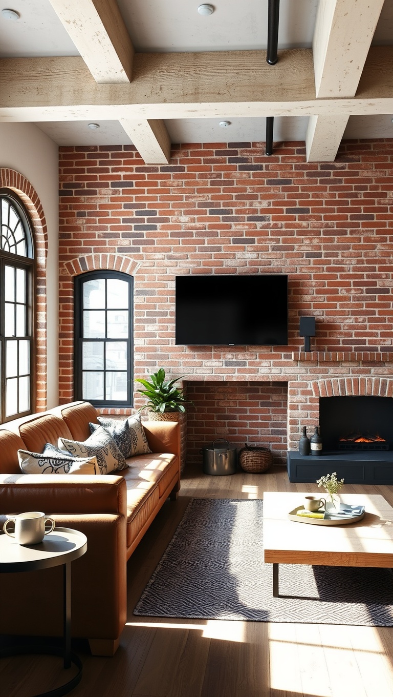 20 Trendy Ideas to Transform Your Living Room with Industrial Style - Exposed Brick Walls: The Heart of Industrial Style