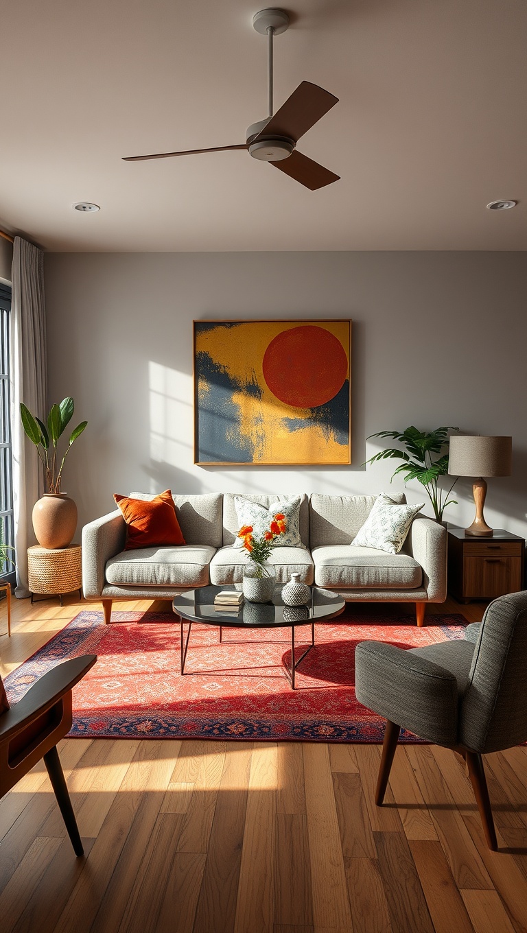 20 Inspiring Ideas for Your Dream Mid Century Living Room - 13. Create a Focal Point: Position Your Sofa Perfectly