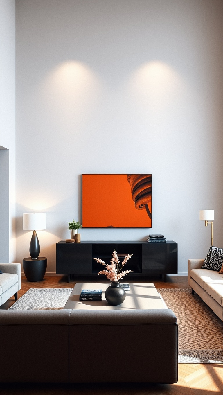 20 Chic Ideas for a Minimalist Living Room You'll Love - 5. Go for a Statement Piece: One Bold Item is Key