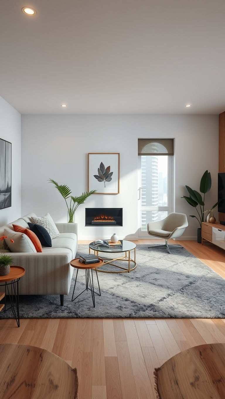 20 Modern Living Room Ideas to Inspire Your Dream Space - 8. Layered Rugs: A Cozy Foundation