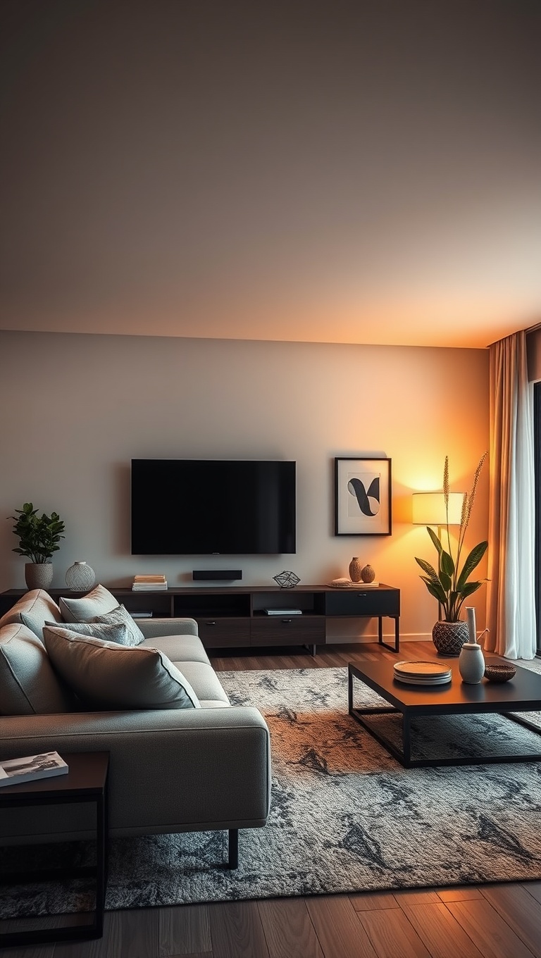 20 Modern Living Room Ideas to Inspire Your Dream Space - 16. Smart Technology: The Future of Living Rooms