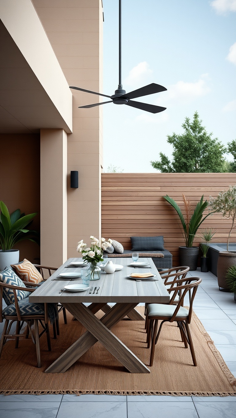 20 Stunning Ideas to Transform Your Outdoor Living Room - 18. Outdoor Dining Table