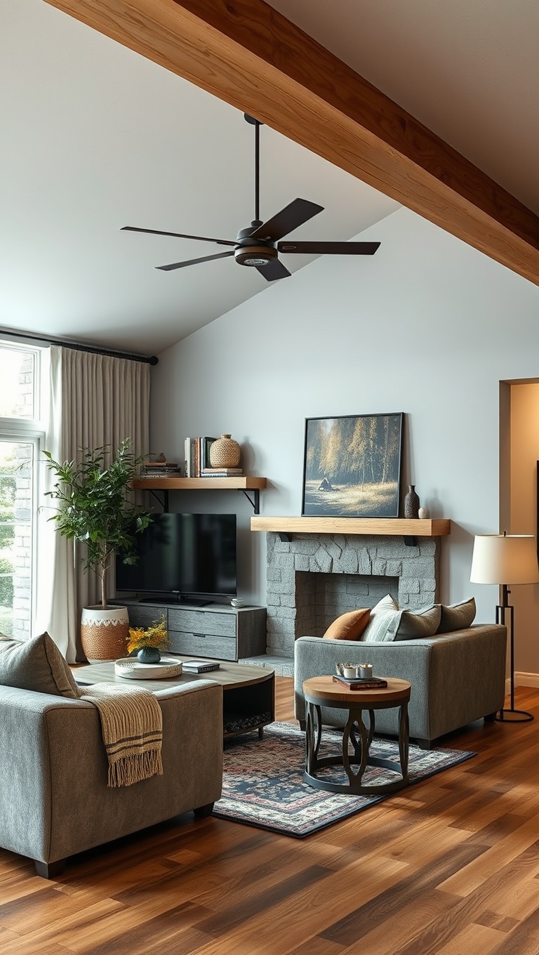 20 Charming Ideas for Your Rustic Living Room Retreat - 1. Embrace Natural Wood Accents