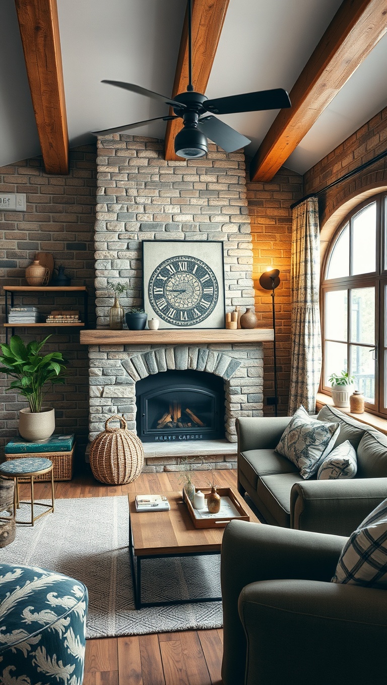 20 Charming Ideas for Your Rustic Living Room Retreat - 11. Mix and Match Patterns