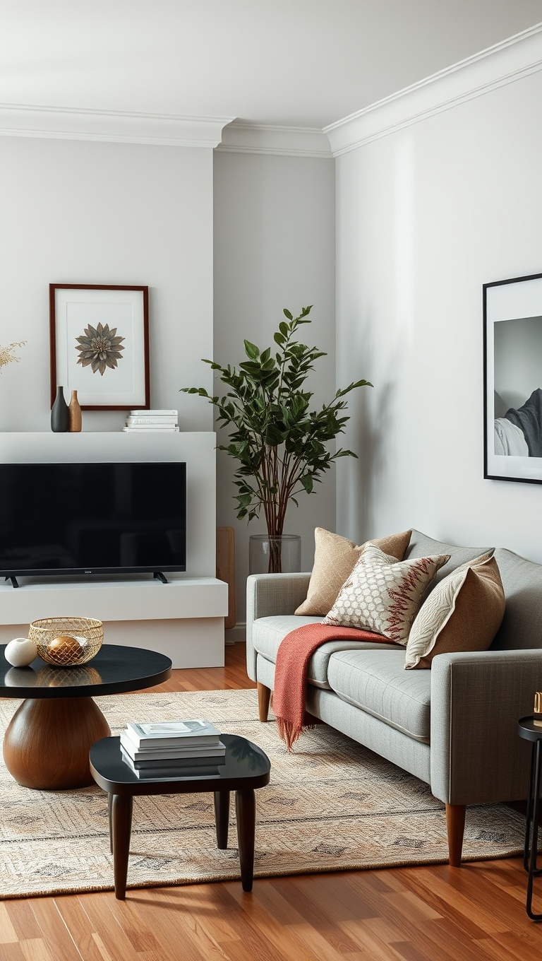 20 Chic and Cozy Ideas for Simple Living Rooms - 12. Showcase a Statement Piece