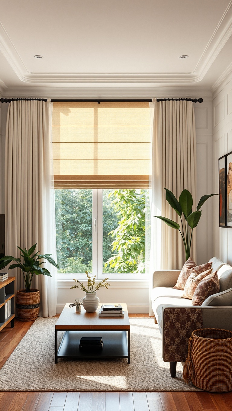 20 Brilliant Ideas to Transform Your Small Living Room - 15. Use Lighter Window Treatments