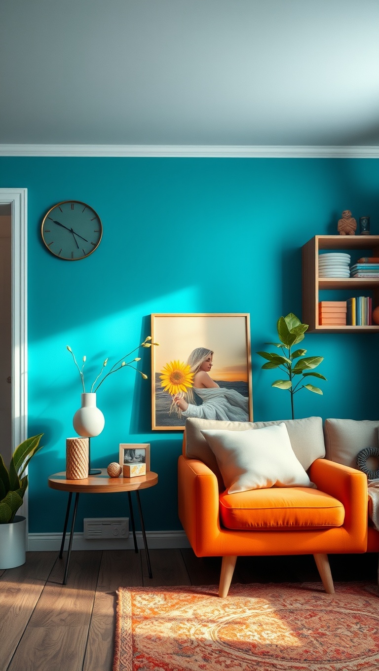 20 Brilliant Ideas to Transform Your Small Living Room - 18. Add Pops of Color with Accessories