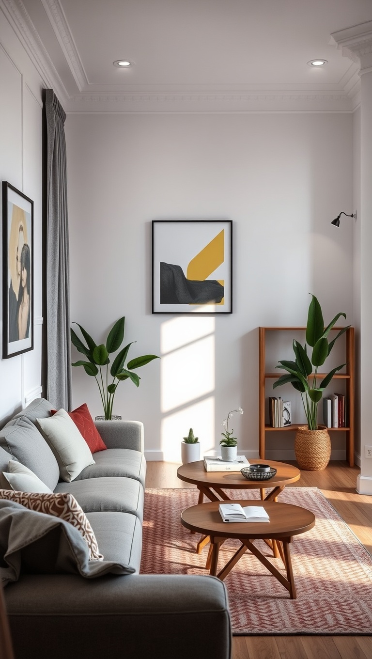 20 Brilliant Ideas to Transform Your Small Living Room - 7. Incorporate Foldable Tables