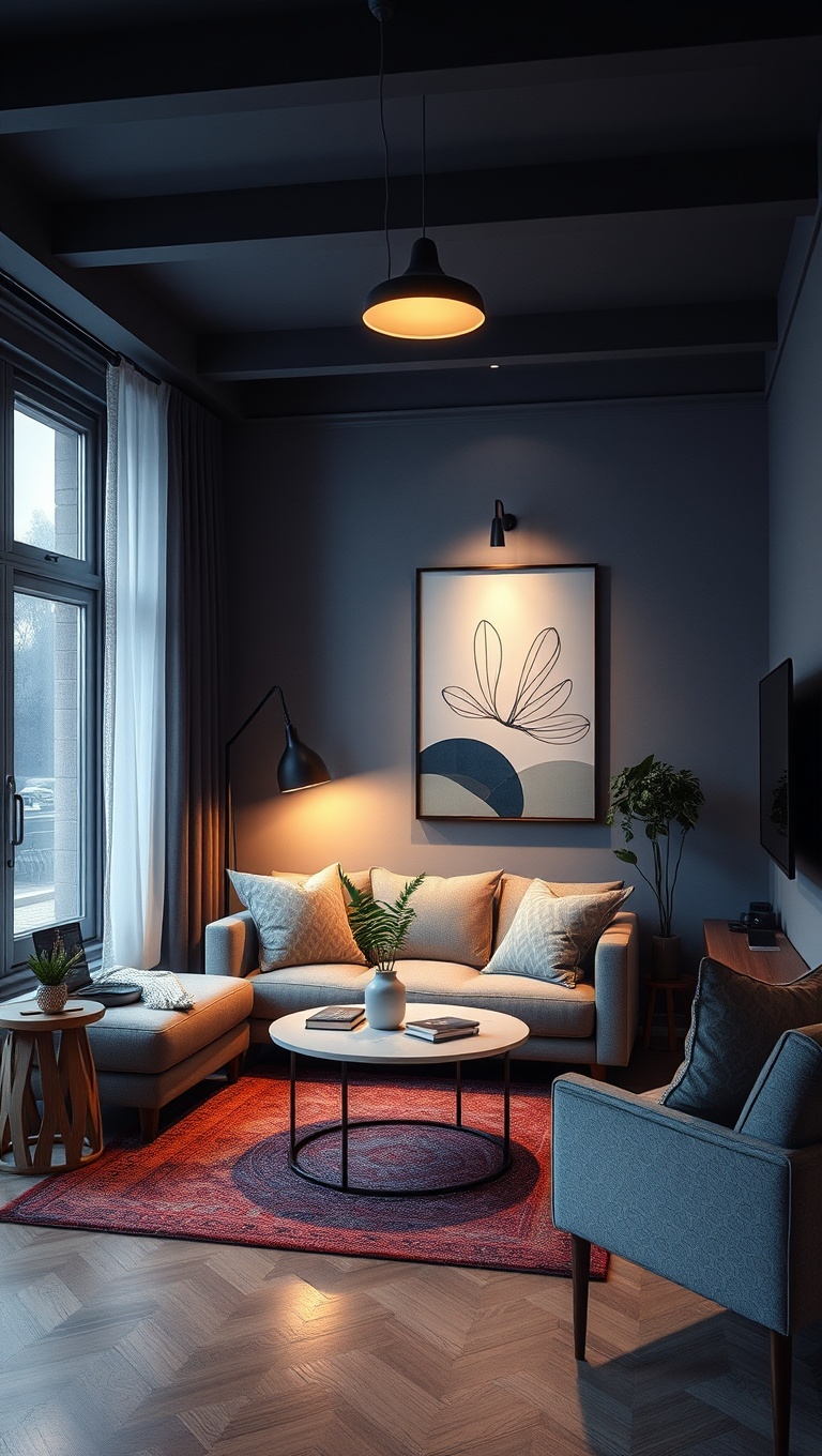 20 Brilliant Ideas to Transform Your Small Living Room - 19. Experiment with Lighting Options