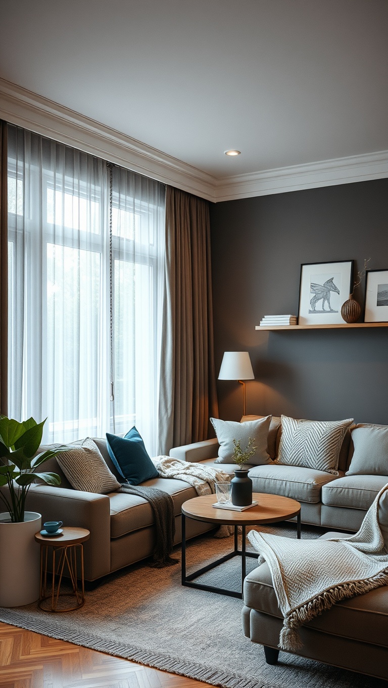 20 Brilliant Ideas to Transform Your Small Living Room - 11. Layer with Textiles for Warmth