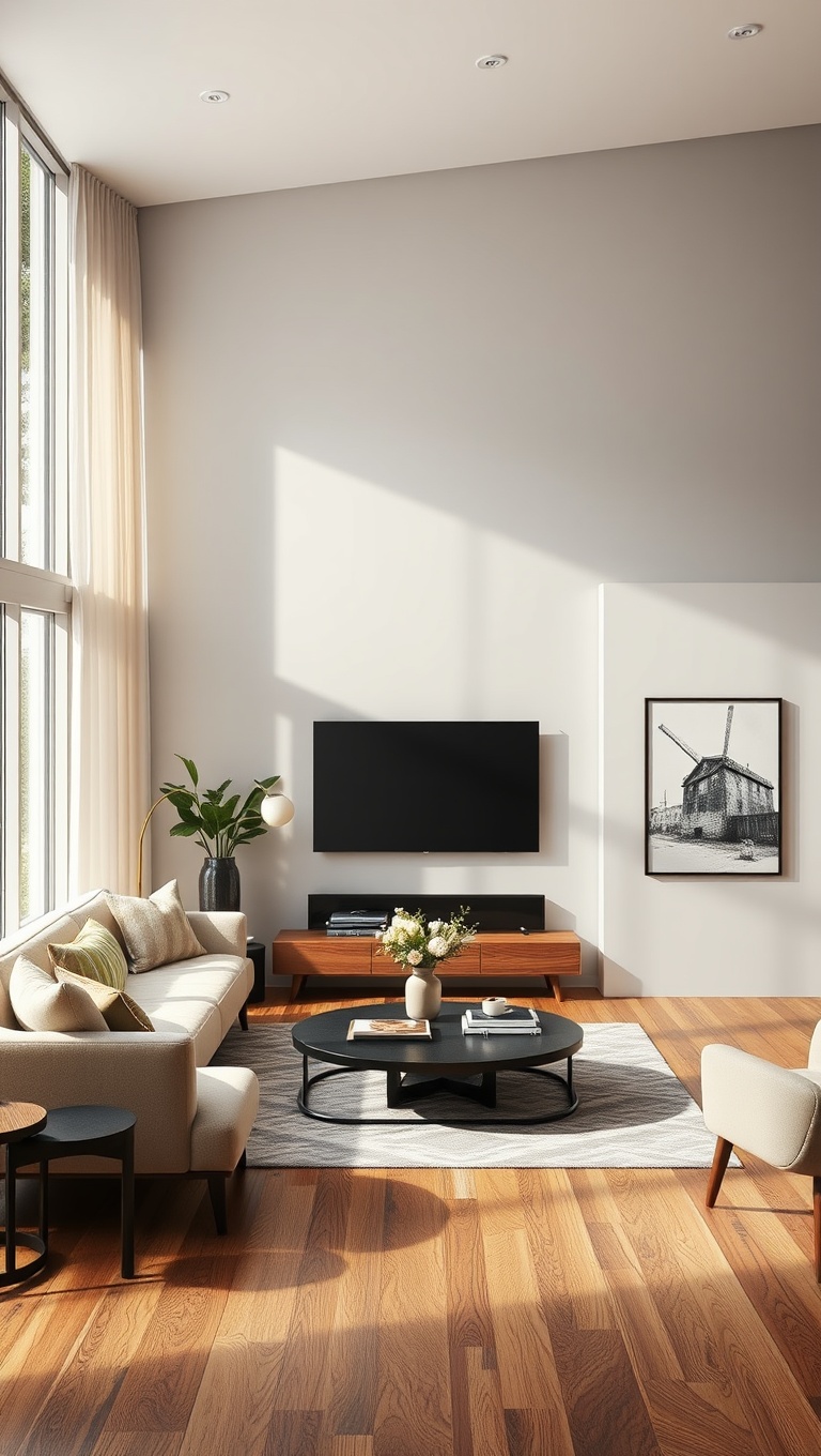 20 Stunning Ideas for Your Sunken Living Room - 14. Try Unique Flooring Options