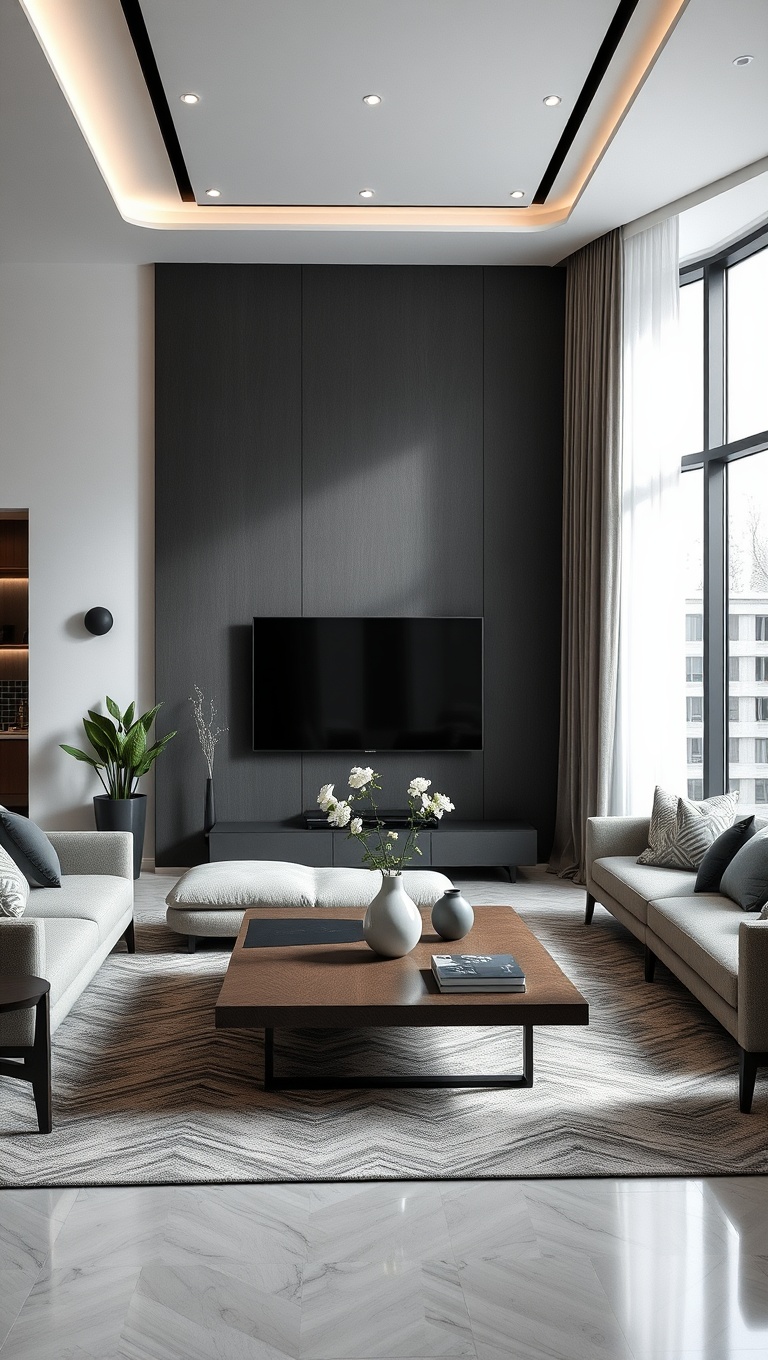 20 Stunning Ideas for Your Sunken Living Room - 6. Feature an Eye-Catching Coffee Table
