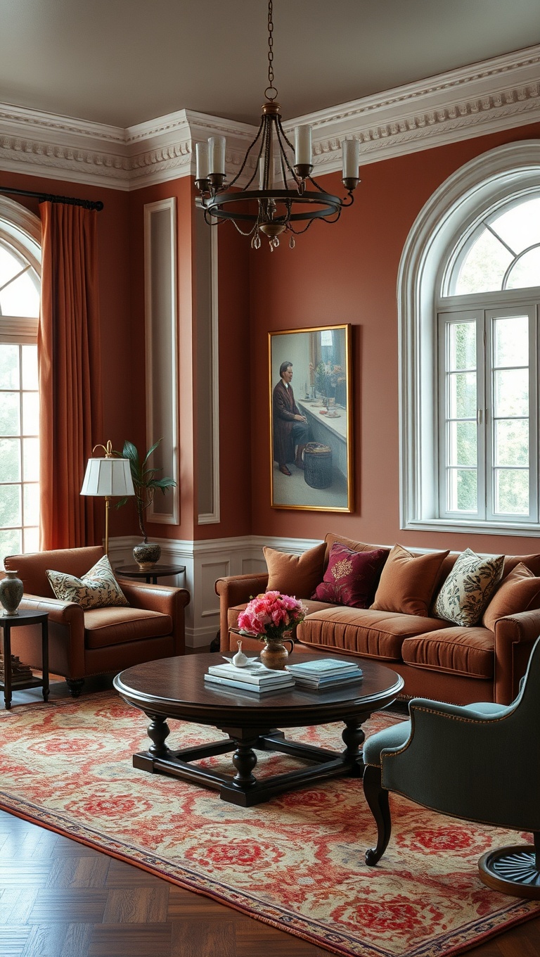 20 Timeless Ideas to Inspire Your Traditional Living Room - 1. Classic Color Palettes: Embrace Rich Hues