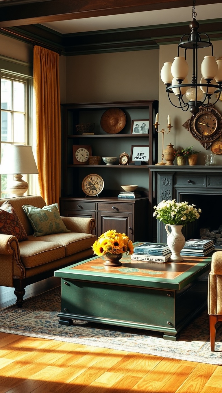 20 Timeless Ideas to Inspire Your Traditional Living Room - 5. Vintage Accessories: Treasure Your Finds