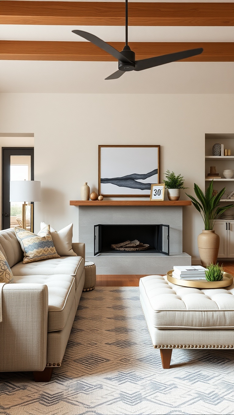 20 Inspiring Ideas for Your Dream Transitional Living Room - Choose Functional yet Stylish Ottomans