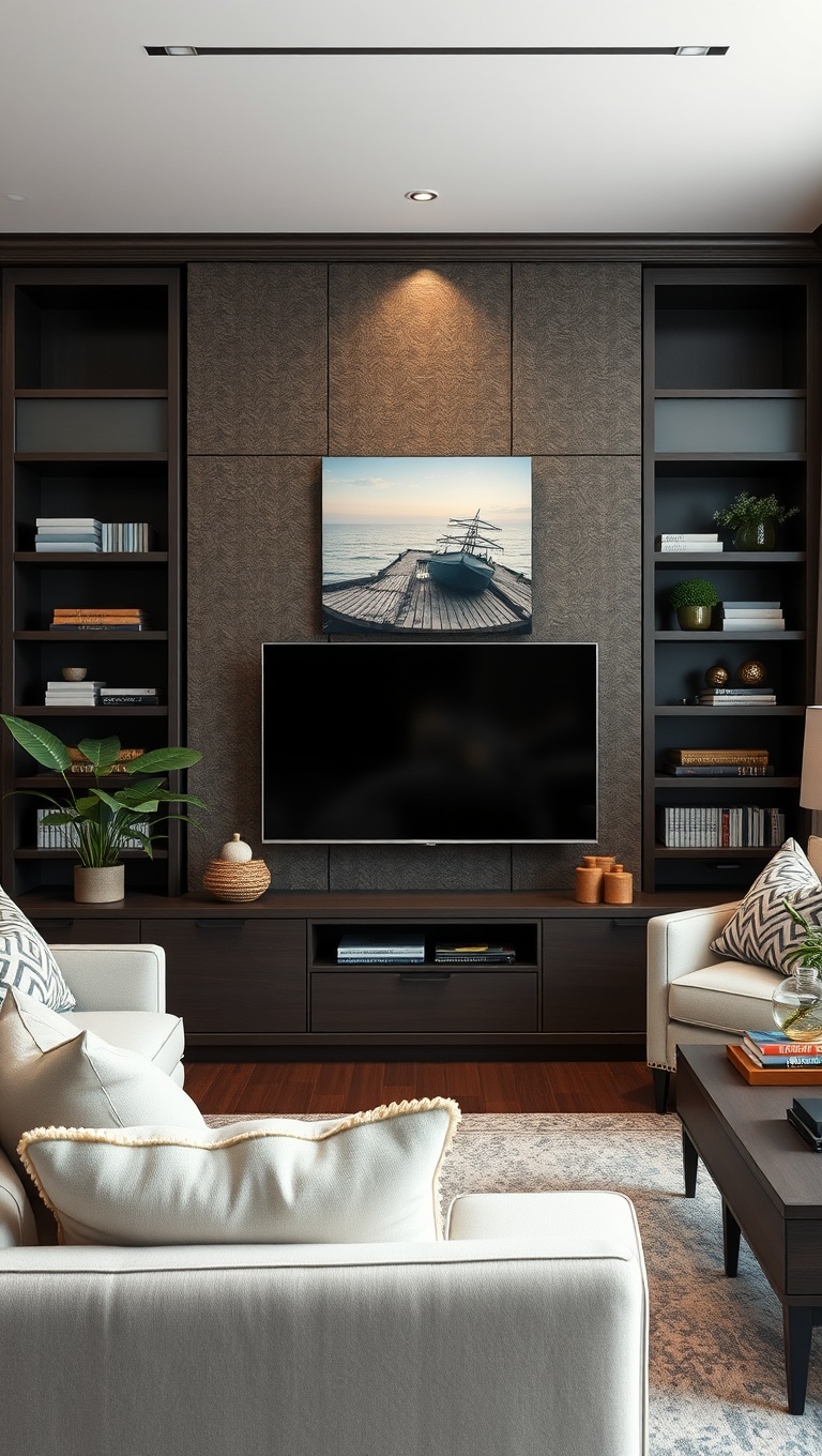 20 Inspiring Ideas for Your Dream Transitional Living Room - Incorporate Built-in Shelves for Function and Style