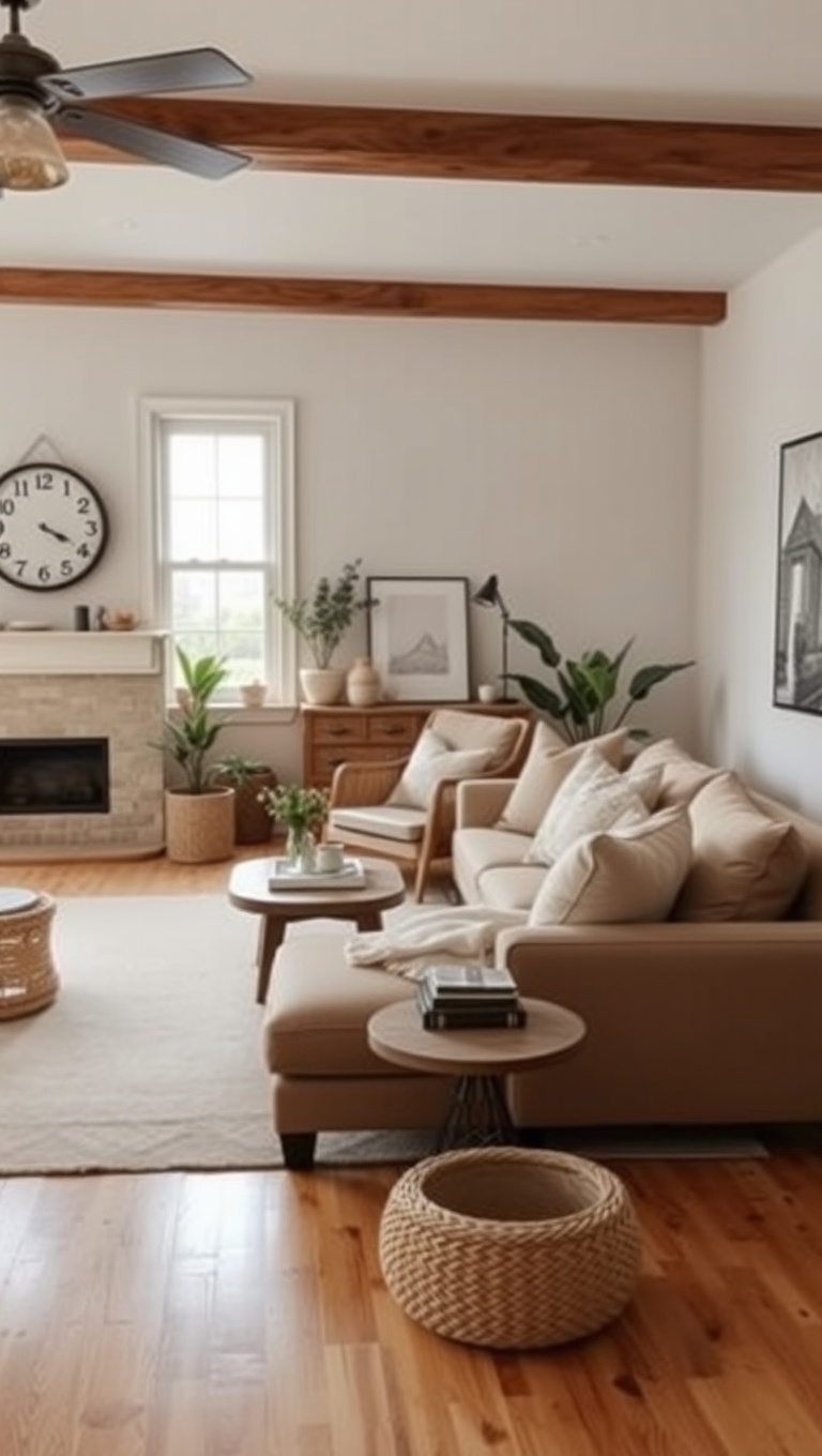 20 Cozy Ideas for Your Warm Farmhouse Living Room - 1. Embrace Neutral Tones: Start with a Soft Color Palette