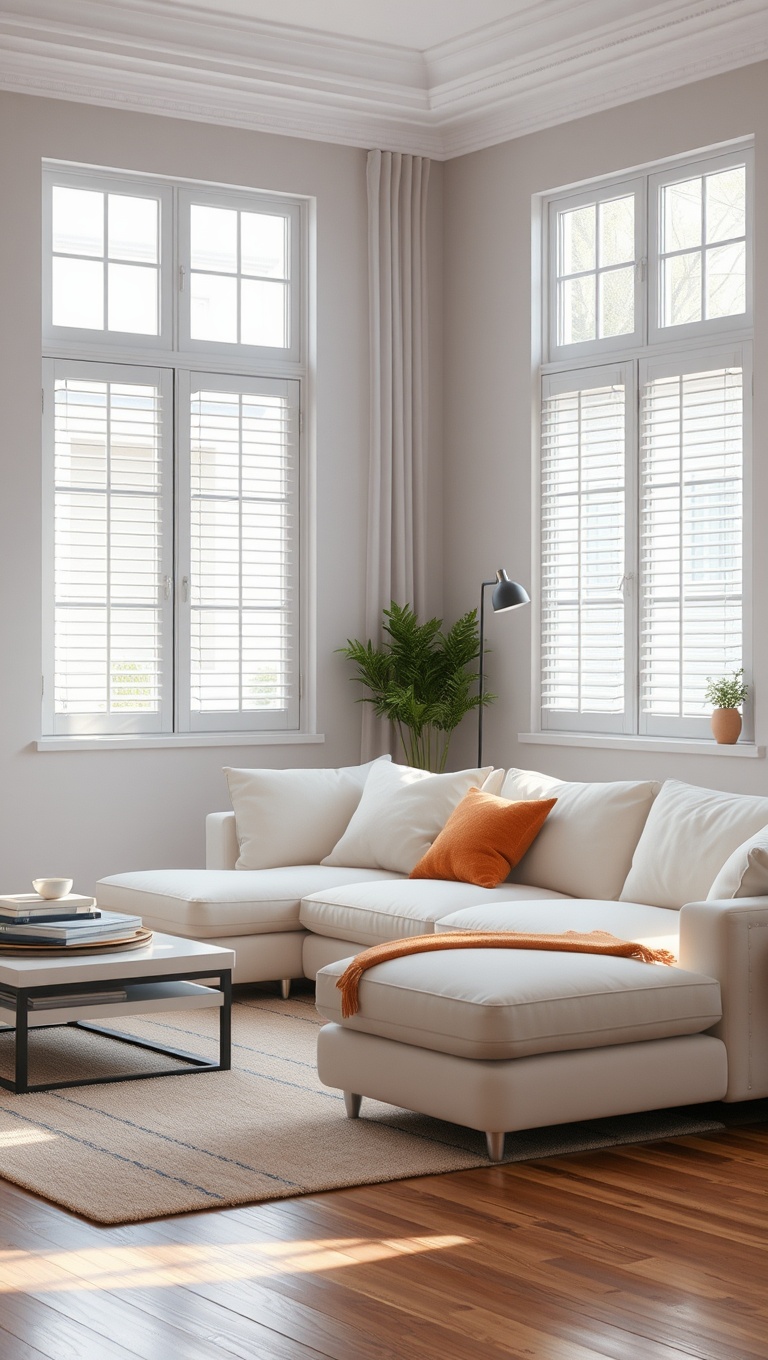 20 Bright and Breezy Ideas for Your White Couch Living Room - 8. Opt for a Minimalist Look: Keep It Clean and Simple