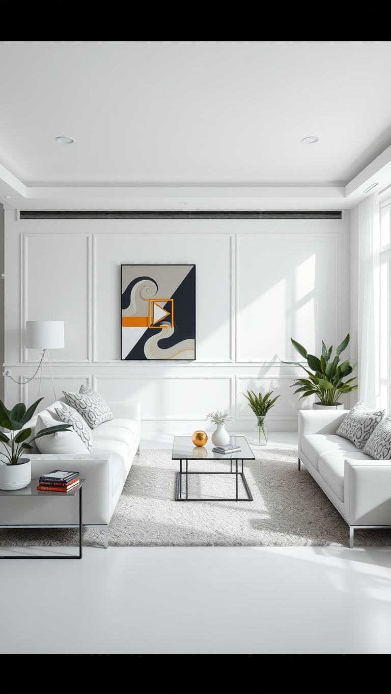 20 Stunning Ideas to Elevate Your White Living Room - 20. Create Zones: Defining Spaces with Furniture Arrangement