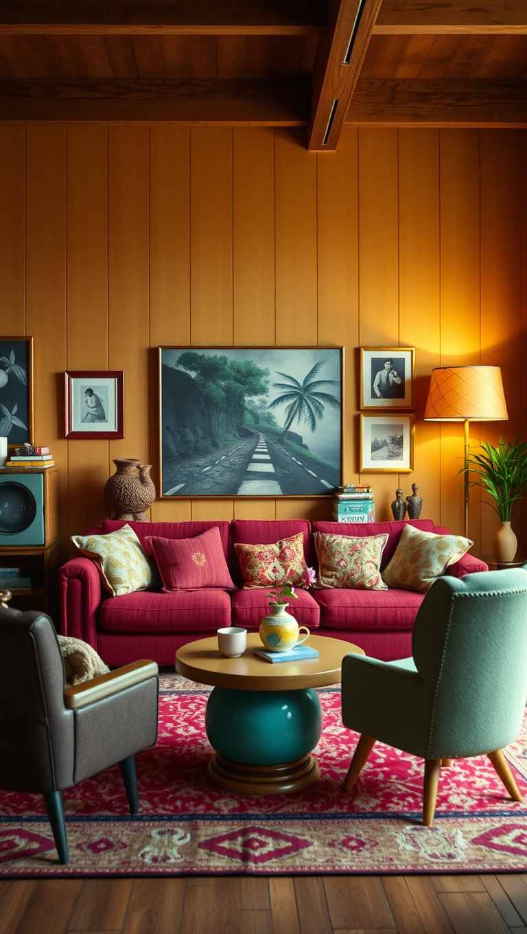 25 Groovy Ideas to Transform Your Living Room into a 70s Paradise! - 16. Fun and Quirky Accessories