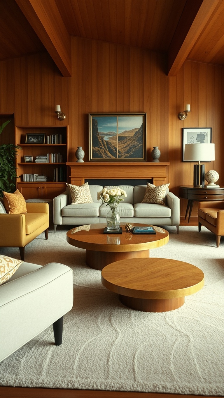 25 Groovy Ideas to Transform Your Living Room into a 70s Paradise! - 12. Statement Coffee Tables