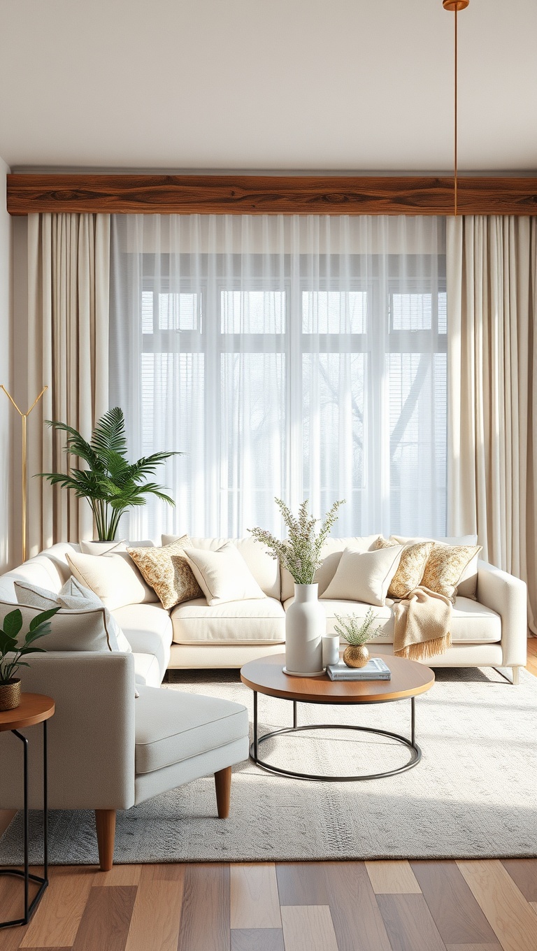 25 Bright Ideas to Create an Airy Living Room - 20. Accessorize with Light Fabrics