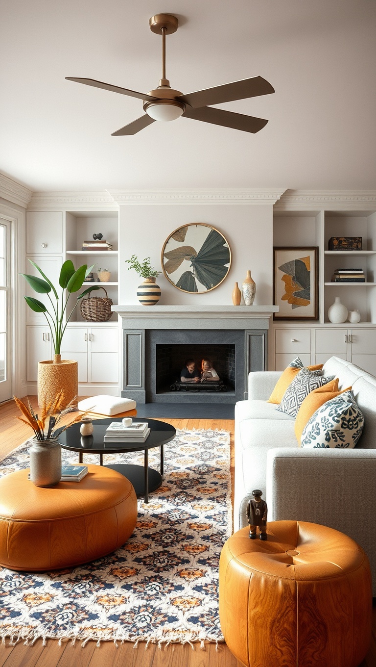 25 Bright Ideas to Create an Airy Living Room - 23. Use Bold Patterns Sparingly