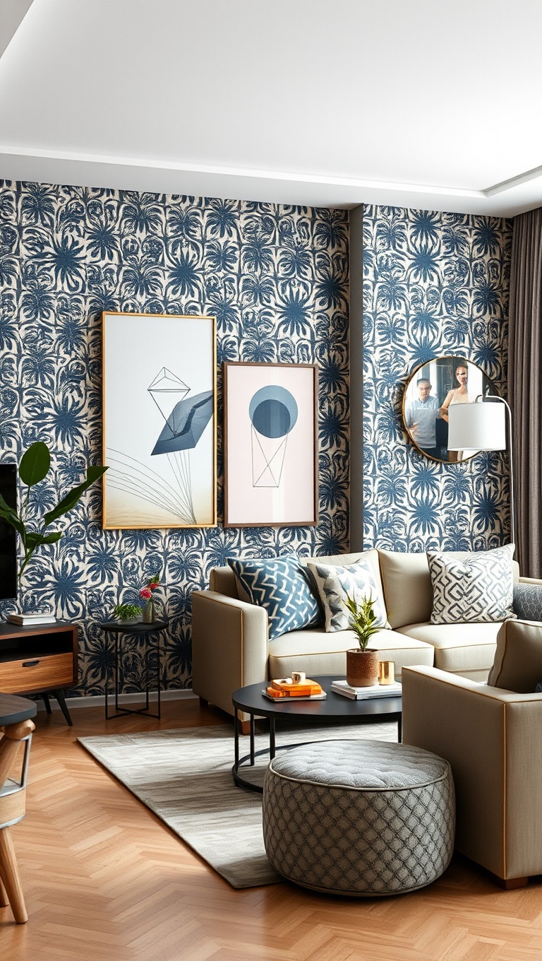 25 Fabulous Ideas to Transform Your Apartment Living Room - Playful Patterns: Add Fun with Fabrics