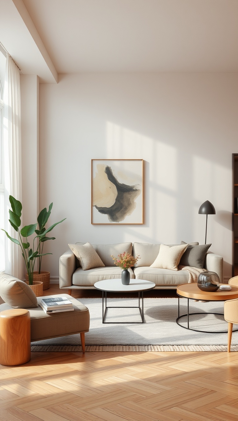 25 Fabulous Ideas to Transform Your Apartment Living Room - Warm Neutrals: Create a Calm Sanctuary