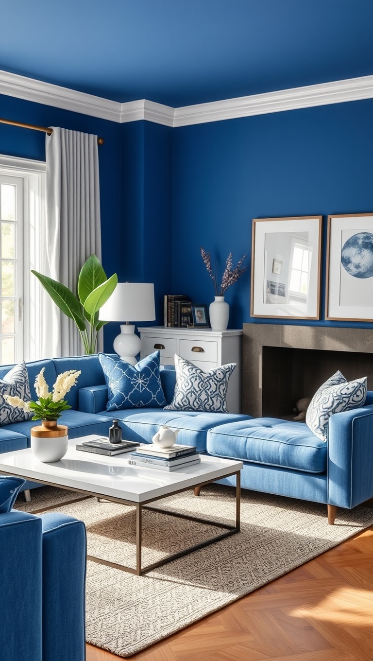 25 Gorgeous Ideas and Inspirations for Blue Living Rooms That Will Make You Smile - 25. Personalized Touches: Your Unique Blue Style