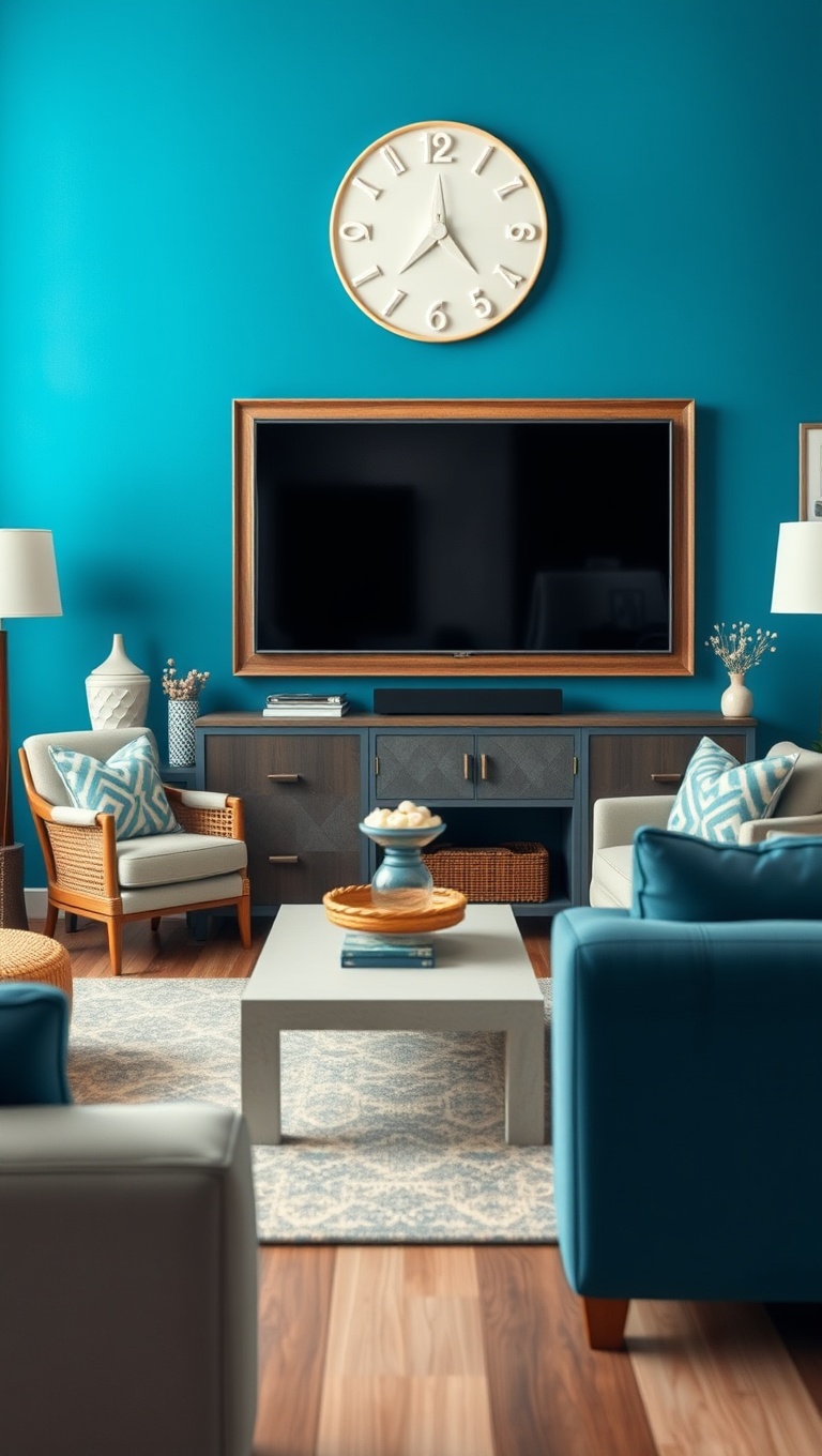 25 Gorgeous Ideas and Inspirations for Blue Living Rooms That Will Make You Smile - 2. Nautical Accents: Bring the Ocean Inside