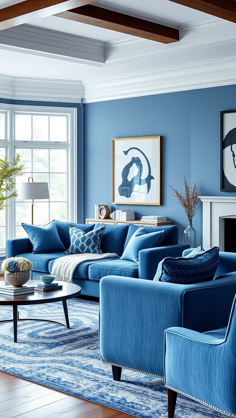 25 Gorgeous Ideas and Inspirations for Blue Living Rooms That Will Make You Smile - 17. Soft Blue Upholstery: Comfort Meets Style