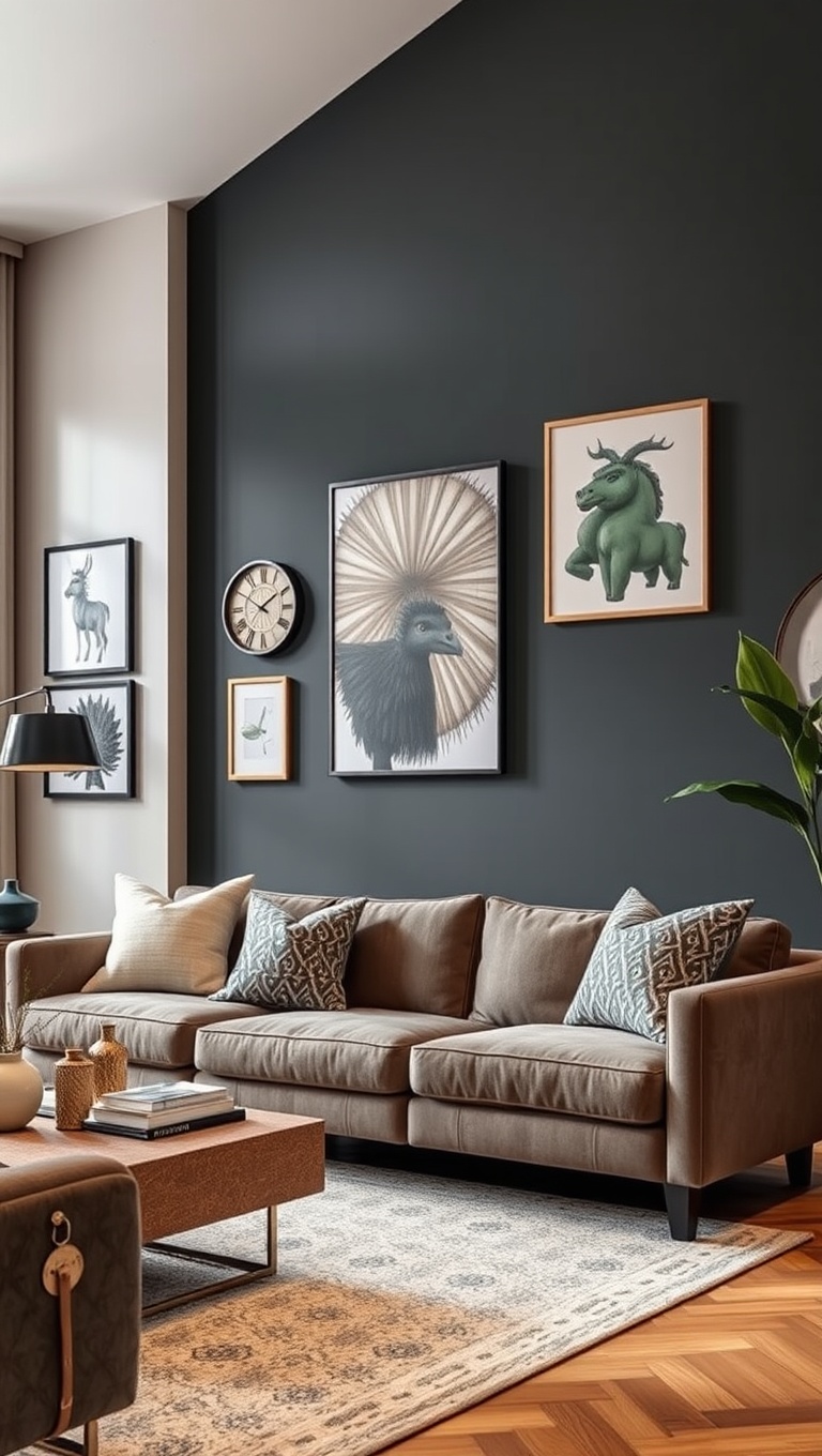 25 Creative Ideas for Budget-Friendly Living Rooms That Wow! - 16. Accent Walls: Make a Statement for Cheap