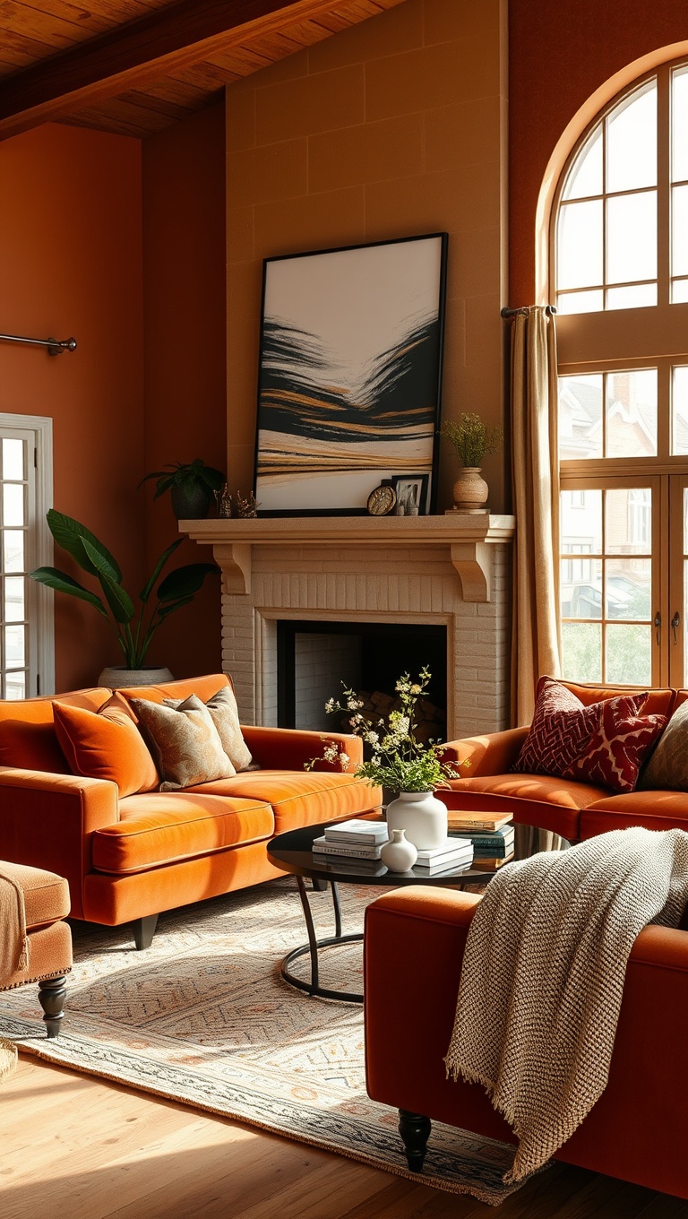 25 Stunning Ideas to Transform Your Living Room with Burnt Sienna Magic - 25. Personal Touch: DIY Burnt Sienna Projects