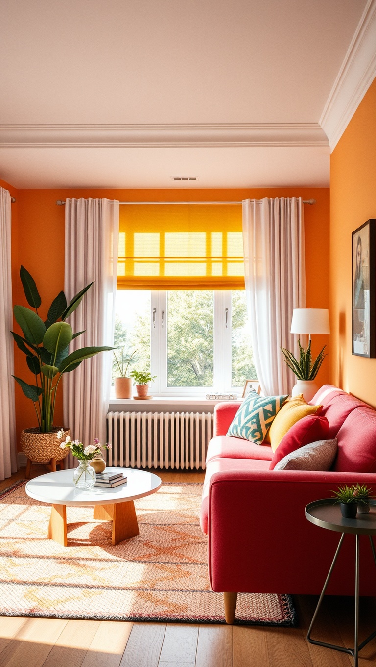 25 Vibrant Ideas to Transform Your Living Room into a Colorful Oasis - 25. Create a Rainbow Nook for Relaxation