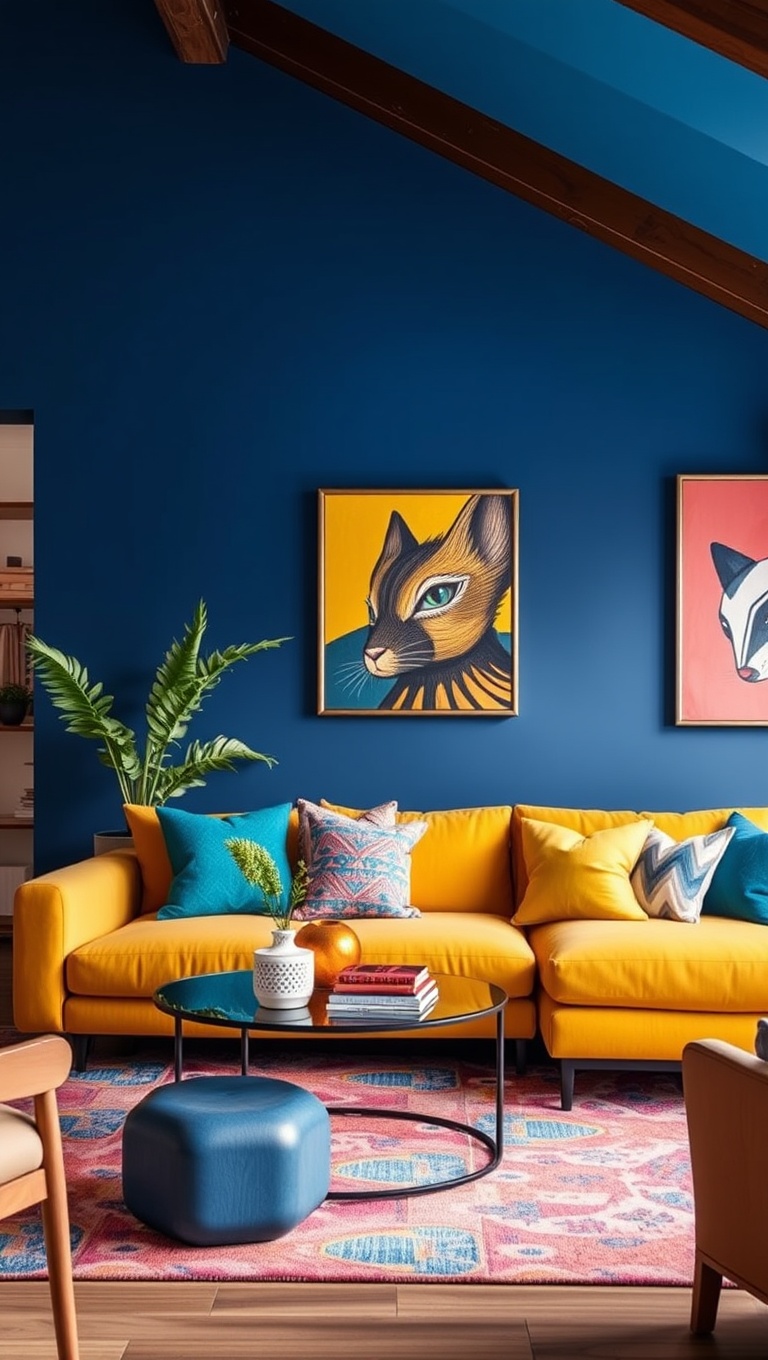 25 Vibrant Ideas to Transform Your Living Room into a Colorful Oasis - 21. Bold Color Combinations for Your Palette