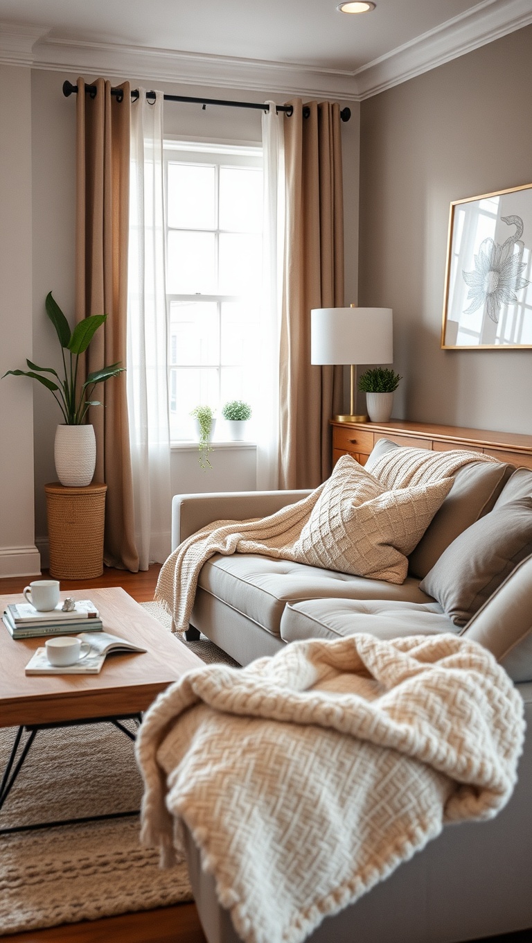 25 Cozy Ideas to Transform Your Living Room into a Comfy Oasis - 6. Incorporate Cozy Throw Blankets